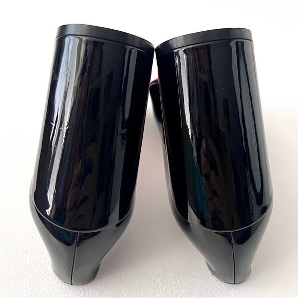 CHRISTIAN LOUBOUTIN | Miss Sab Black Patent Leather Block Heel Pumps 37.5 US 7.5 - Picture 16 of 16